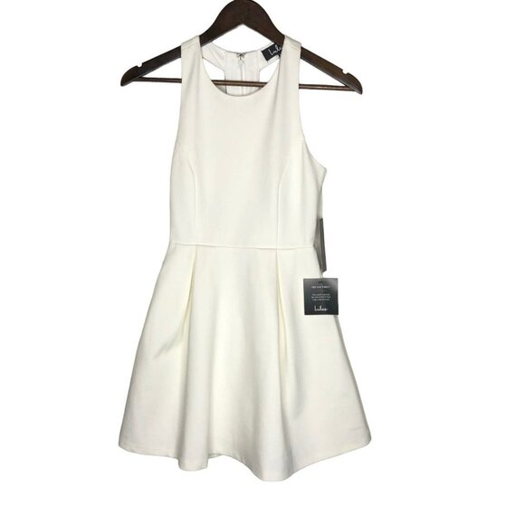 Lulus‎ NWT White Cutout and About Skater Sleeveless Mini Dress Size XS - Picture 1 of 11